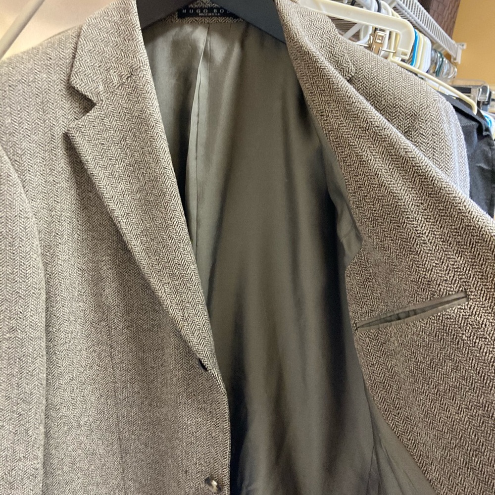 Men’s brown tweed Hugo Boss wool blazer. - Picture 3 of 6